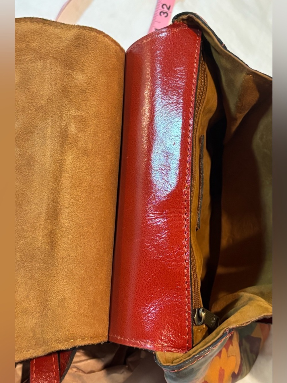 ✨ Patricia Nash Leather Crossbody Floral Leaf Print / Boho Luxe✨ - Picture 13 of 16